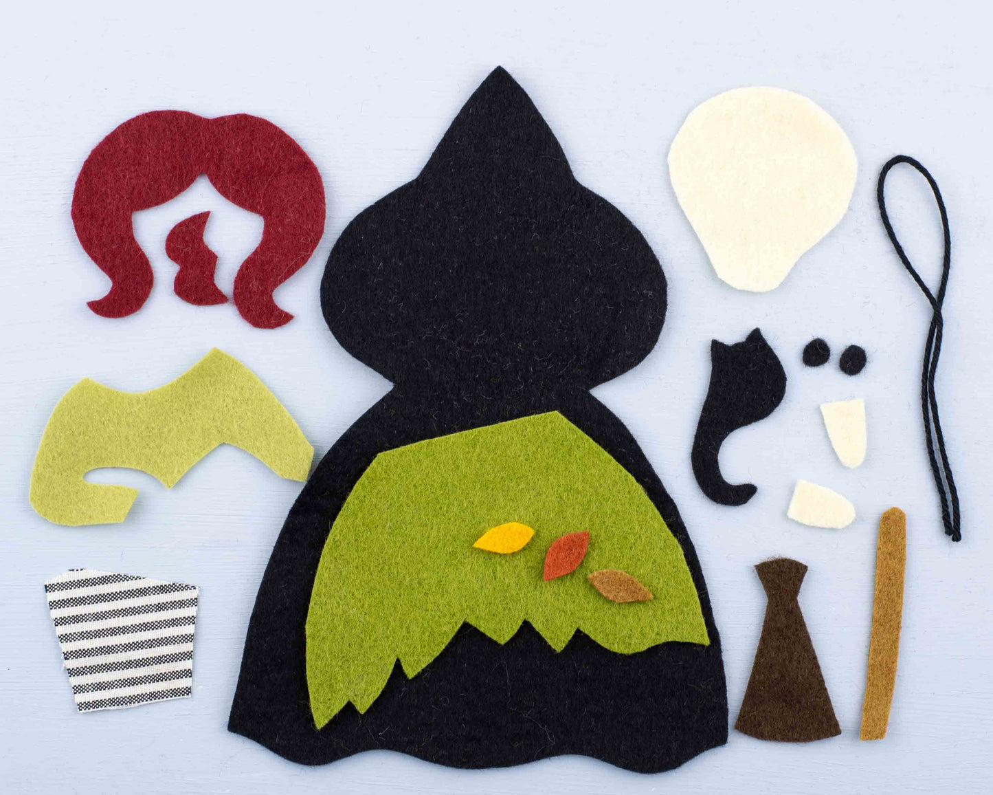 Witch Felt Ornament Sewing Pattern