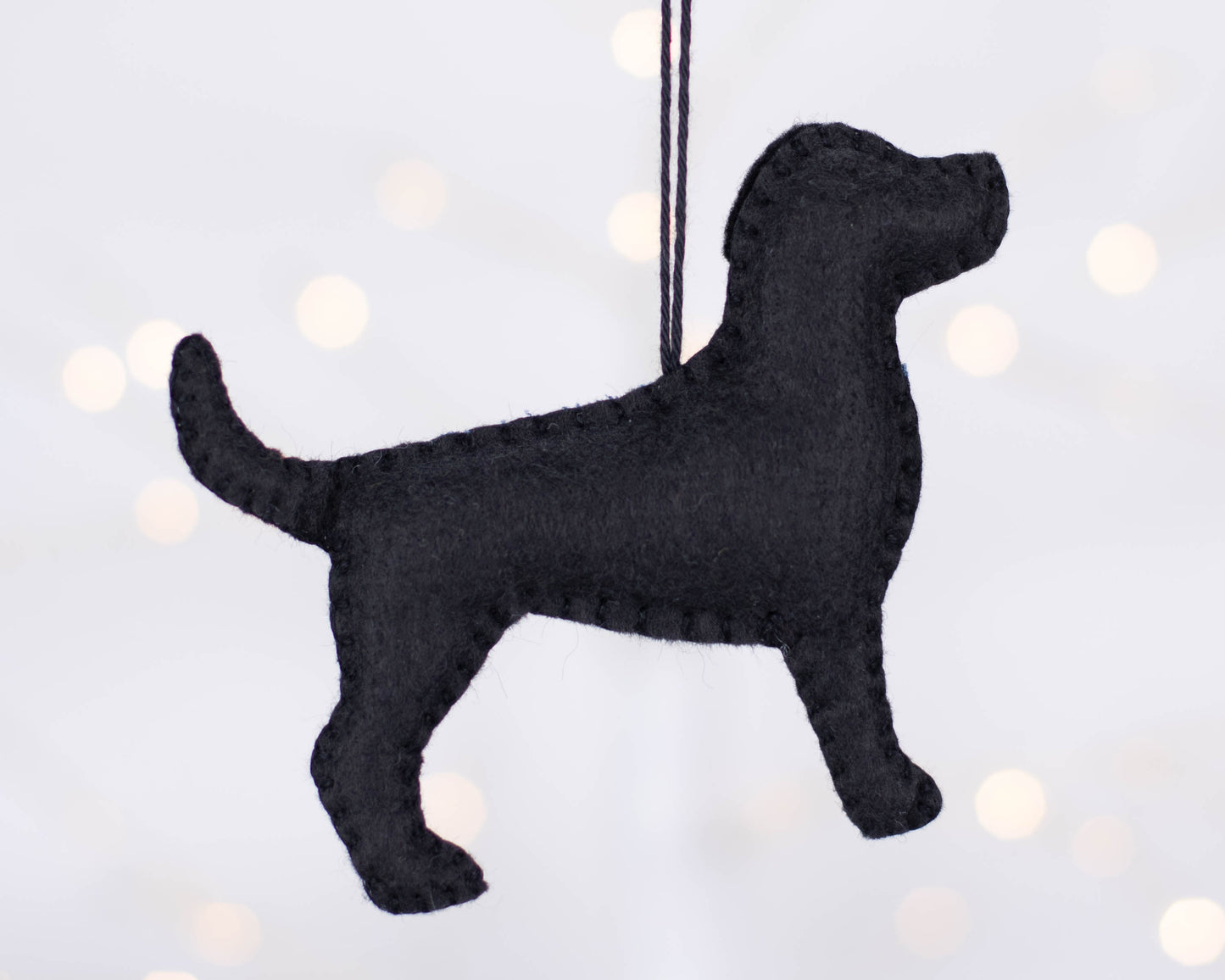 Bertie the Black Labrador Felt Ornament