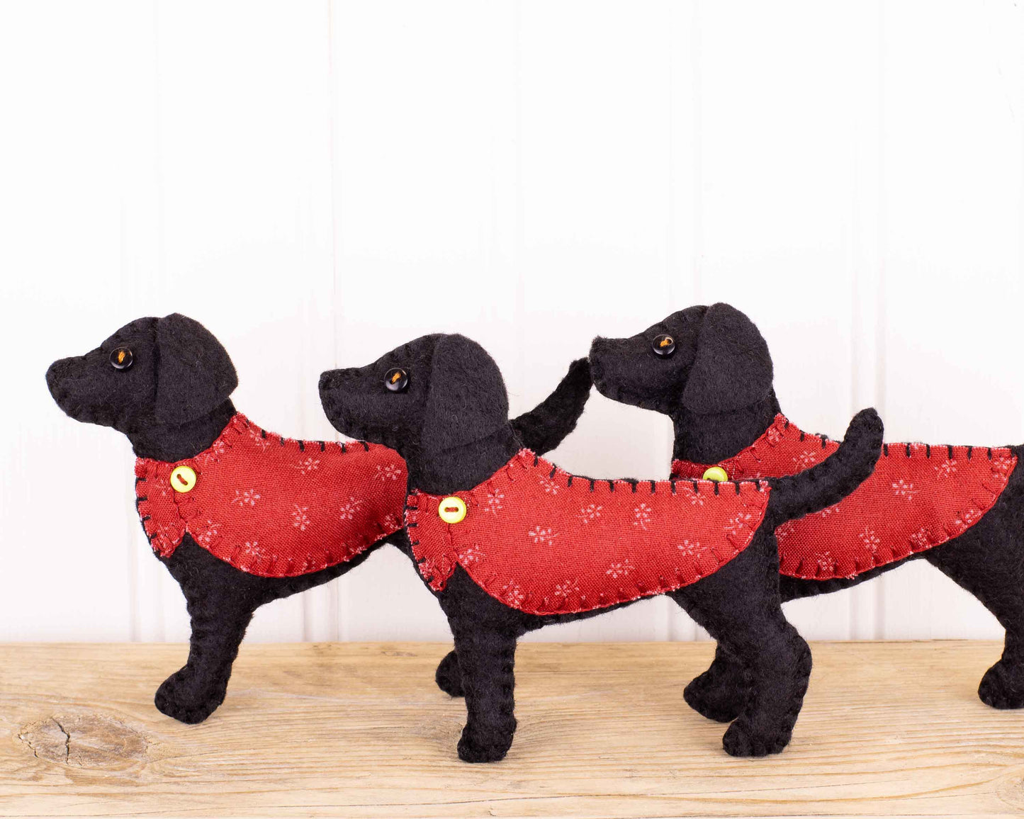 Bertie the Black Labrador Felt Ornament