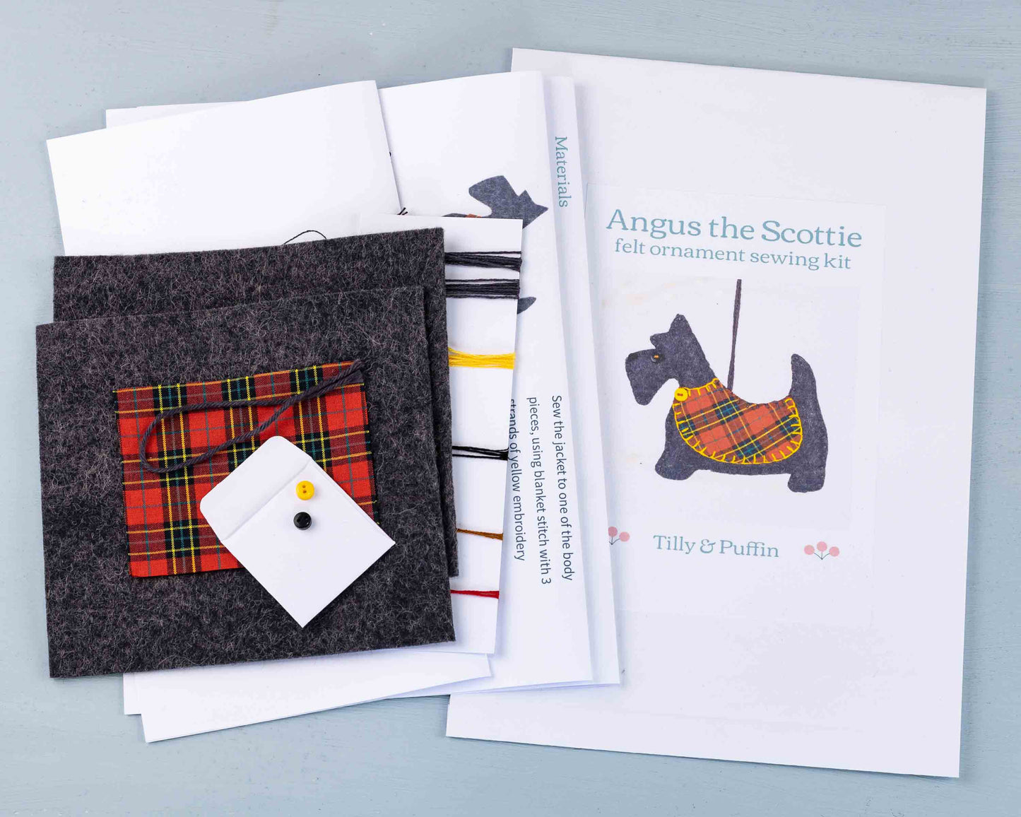 Angus the Scottie Dog Felt Sewing Kit