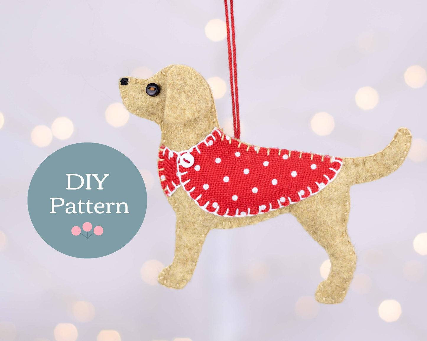 Labrador Felt Ornament Sewing Pattern