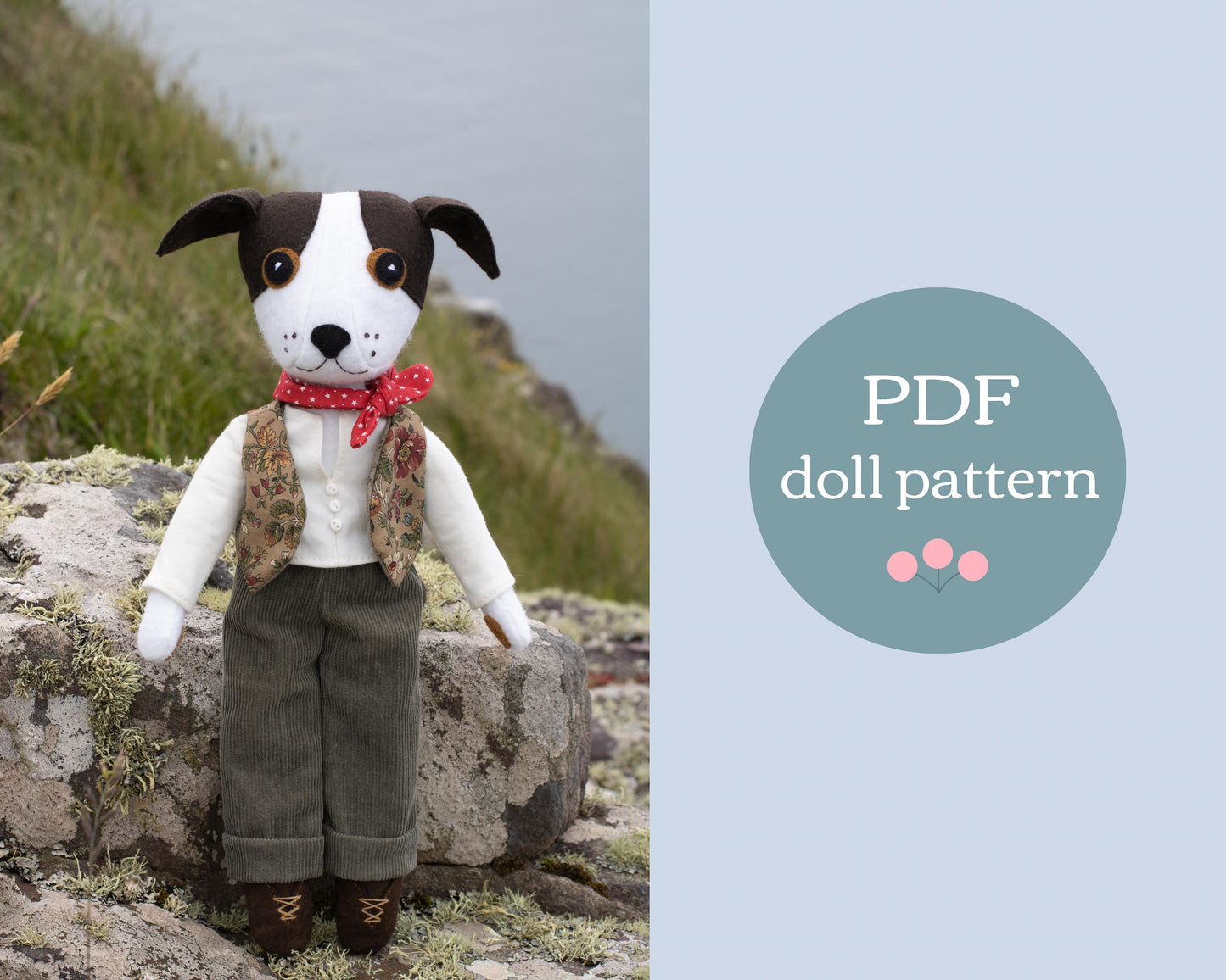 Toby the Dog Soft Toy Sewing Pattern