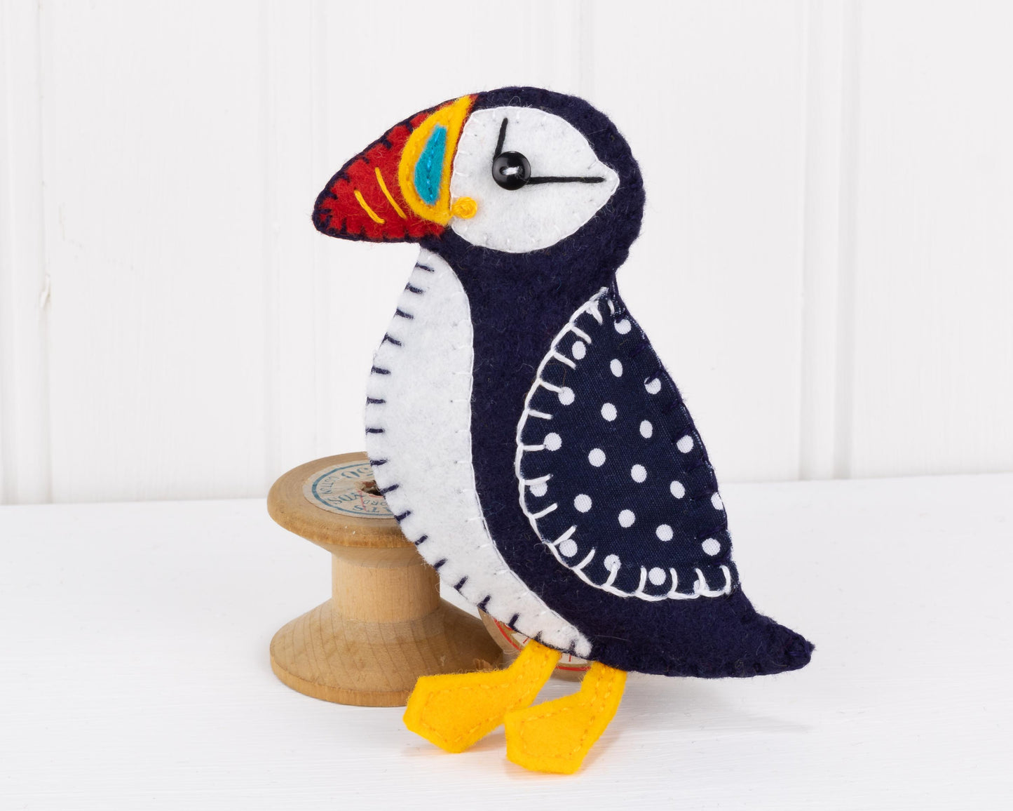 Puffin Ornament Felt Sewing Pattern