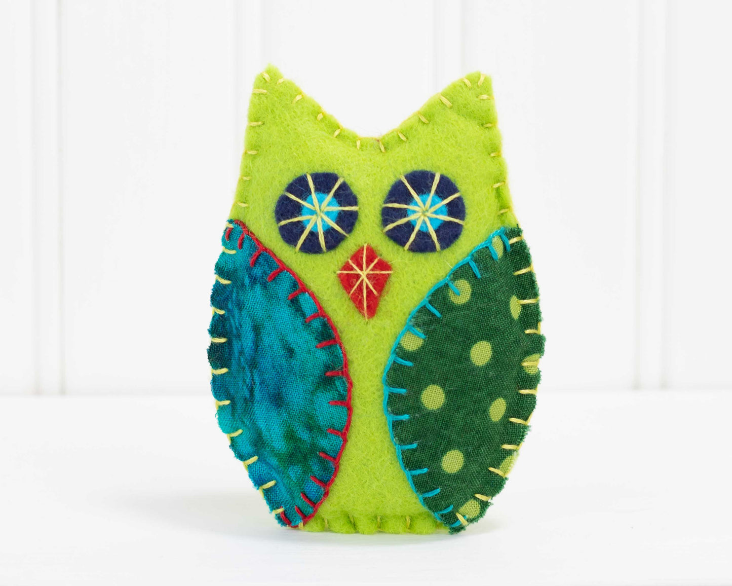 Felt owl ornament PDF sewing pattern